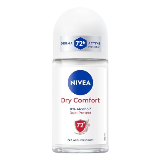 NIVEA ROLL ON 50ml DRY COMFORT 0% ALCOHOL