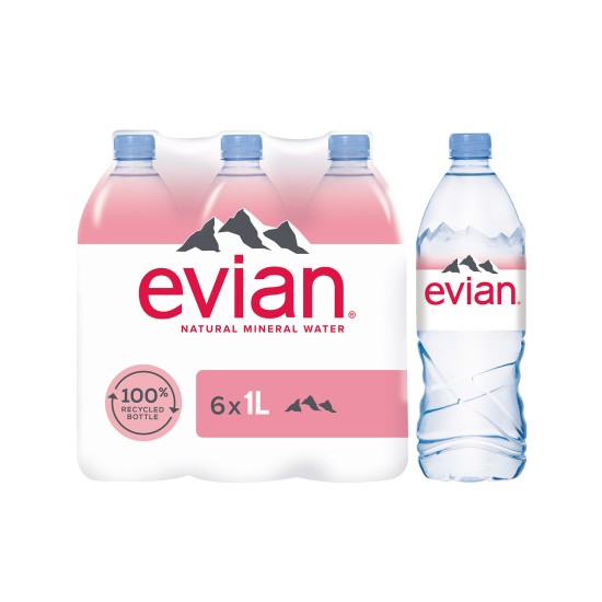 EVIAN ΦΥΣΙΚΟ ΜΕΤΑΛΛΙΚΟ ΝΕΡΟ 6Χ1LT
