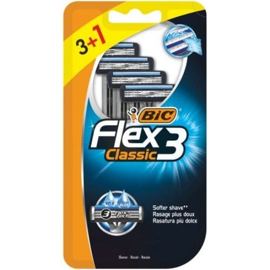 BIC ΞΥΡΑΦΑΚΙΑ 3+1τεμ. FLEX3 CLASSIC