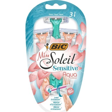 BIC ΞΥΡΑΦΑΚΙΑ MISS SOLEIL 3τεμ. SENSITIVE AQUA