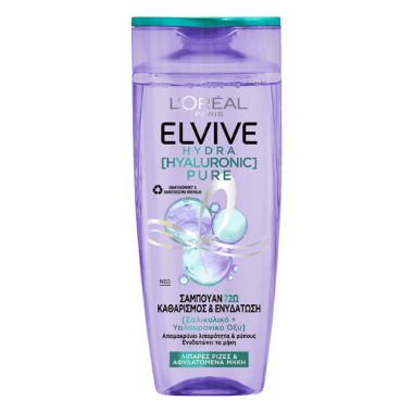 ELVIVE ΣΑΜΠΟΥΑΝ 400ML HYALURON PURE ΚΑΘΑΡΙΣΜΟΣ&ΕΝΥΔΑΤΩΣΗ