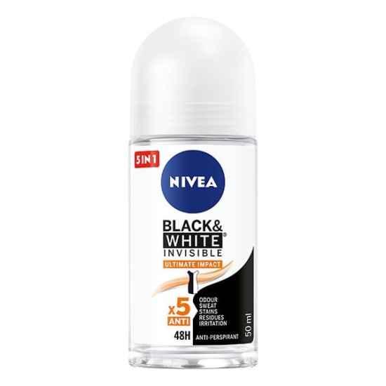 NIVEA ROLL ON 50ml WOMEN BLACK & WHITE INVISIBLE ULTIMATE IMPACT