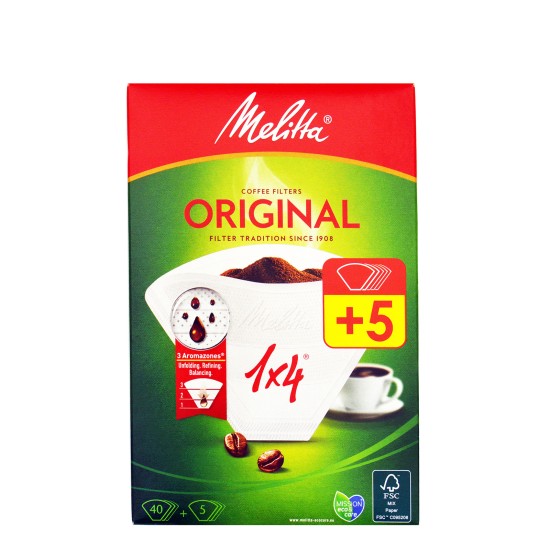 MELITTA ORIGINAL ΦΙΛΤΡΟ ΓΙΑ ΚΑΦΕ ΜΕΓΑΛΟ (1Χ4) 40+5ΤΕΜ