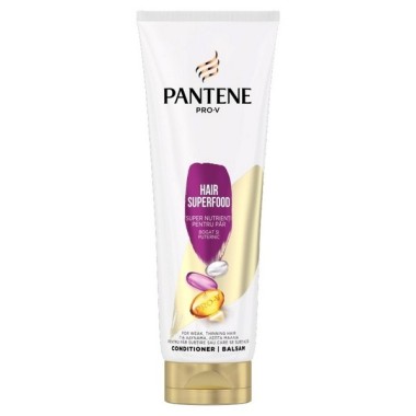 PANTENE CONDITIONER 220ML HAIR SUPERFOOD ΓΙΑ ΑΔΥΝΑΜΑ ΜΑΛΛΙΑ