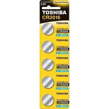 TOSHIBA ΜΠΑΤΑΡΙΑ ΛΙΘΙΟΥ ΣΤΡΟΓΓΥΛΗ 5ΑΔΑ CR2016 / 3.0V