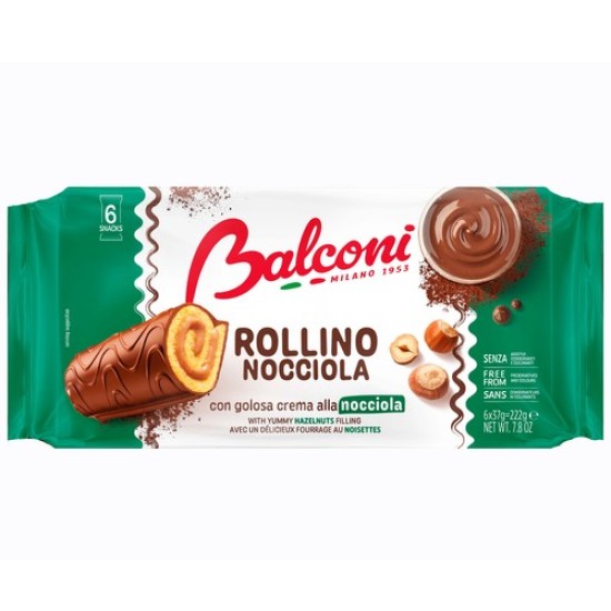 BALCONI ROLLINO NOCCIOLA 6X37GR ΚΡΕΜΑ ΠΡΑΛΙΝΑ ΦΟΥΝΤΟΥΚΙΟΥ BALCONI ROLLINO NOCCIOLA 6X37GR ΚΡΕΜΑ ΠΡΑΛΙΝΑ ΦΟΥΝΤΟΥΚΙΟΥ