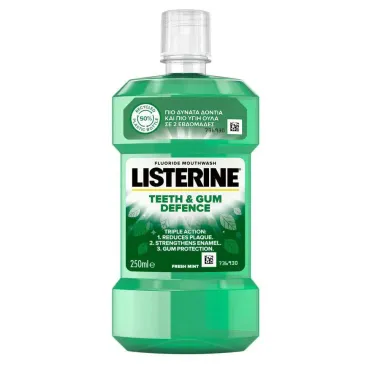 LISTERINE ΣΤΟΜΑΤΙΚΟ ΔΙΑΛΥΜΑ 250ml TEETH & GUM DEFENCE FRESH MINT