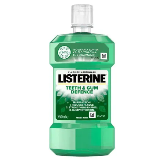 LISTERINE ΣΤΟΜΑΤΙΚΟ ΔΙΑΛΥΜΑ 250ml TEETH & GUM DEFENCE FRESH MINT