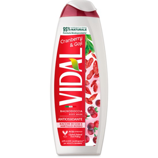 VIDAL ΑΦΡΟΛΟΥΤΡΟ 500ml CRANBERRY&COJI(ΑΣΠΡΟ/ΚΟΚΚΙΝΟ)