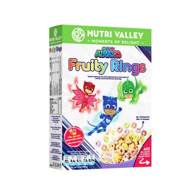 NUTRI VALLEY ΔΗΜΗΤΡΙΑΚΑ 375gr FRUITY RINGS PJMASKS