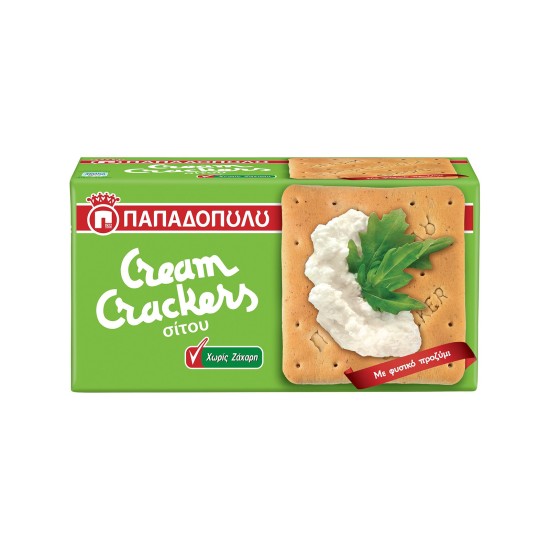 ΠΑΠΑΔΟΠΟΥΛΟΥ CREAM CRACKERS ΣΙΤΟΥ ΧΩΡΙΣ ΖΑΧΑΡΗ 165GR