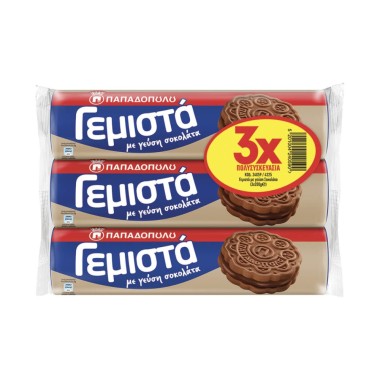 ΠΑΠΑΔΟΠΟΥΛΟΥ ΓΕΜΙΣΤΑ ΜΠΙΣΚΟΤΑ 200GR ΜΕ ΓΕΥΣΗ ΣΟΚΟΛΑΤΑ TRIPLE PACK ΠΑΠΑΔΟΠΟΥΛΟΥ ΓΕΜΙΣΤΑ ΜΠΙΣΚΟΤΑ 200GR ΜΕ ΓΕΥΣΗ ΣΟΚΟΛΑΤΑ TRIPLE PACK