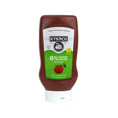 KYKNOS KETCHUP ZERO SUGAR ADDED 560GR ΠΛΑΣΤΙΚΗ ΣΥΣΚΕΥΑΣΙΑ