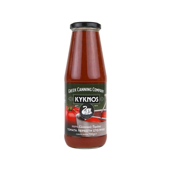 KYKNOS 700gr ΤΟΜΑΤΑ ΠΕΡΑΣΤΗ ΣΤΟ ΜΥΛΟ (ΓΥΑΛΙΝΟ)