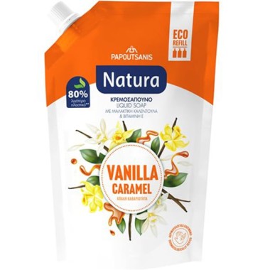 ΠΑΠΟΥΤΣΑΝΗΣ ΚΡΕΜΟΣΑΠΟΥΝΟ REFILL 750ml ΒΑΝΙΛΙΑ&ΚΑΡΑΜΕΛΑ