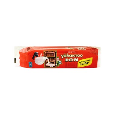ΙΟΝ ΣΟΚΟΛΑΤΑ ΓΑΛΑΚΤΟΣ 70gr (Χ3)