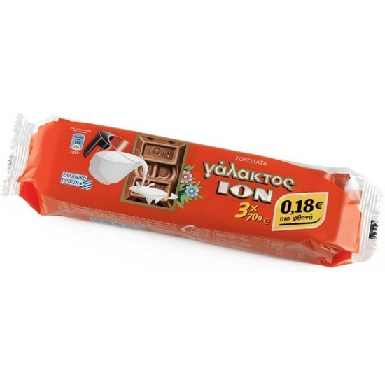 ΙΟΝ ΣΟΚΟΛΑΤΑ ΓΑΛΑΚΤΟΣ 70gr (Χ3)