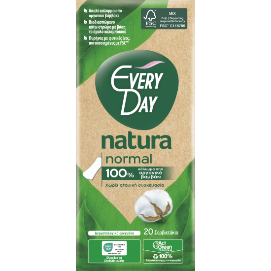 EVERYDAY ΣΕΡΒ/KIA NATURA ORGANIC NORMAL 20ΤΕΜ