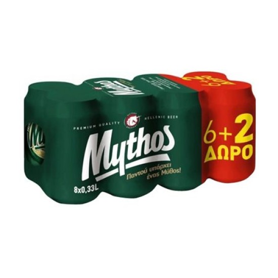 MYTHOS ΜΠΥΡΑ ΚΟΥΤΙ 330ML 6+2