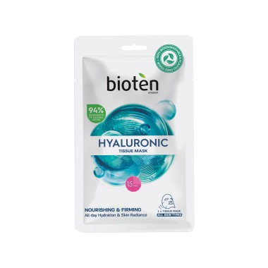 BIOTEN ΥΦΑΣΜΑΤΙΝΗ ΜΑΣΚΑ ΠΡΟΣΩΠΟΥ HYALURONIC (NOURISHING&FIRMING)