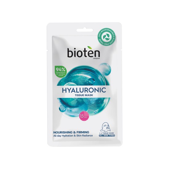 BIOTEN ΥΦΑΣΜΑΤΙΝΗ ΜΑΣΚΑ ΠΡΟΣΩΠΟΥ HYALURONIC (NOURISHING&FIRMING)