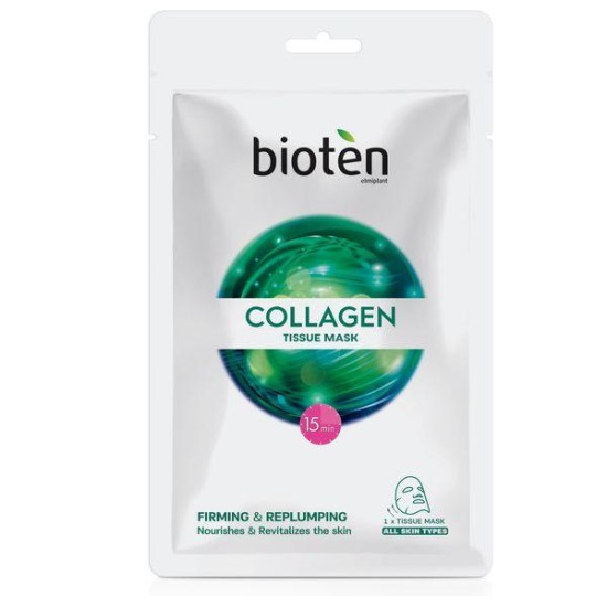 BIOTEN ΥΦΑΣΜΑΤΙΝΗ ΜΑΣΚΑ ΠΡΟΣΩΠΟΥ COLLAGEN (FIRMING&REPLUMPING)