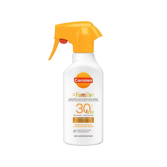 CARROTEN ΑΝΤΗΛΙΑΚΟ ΓΑΛΑΚΤΩΜΑ FAMILY 30SPF SPRAY (ΔΕΡΜ.ΕΛΕΓΜΈΝΟ ΓΙΑ ΠΑΙΔΙΑ)