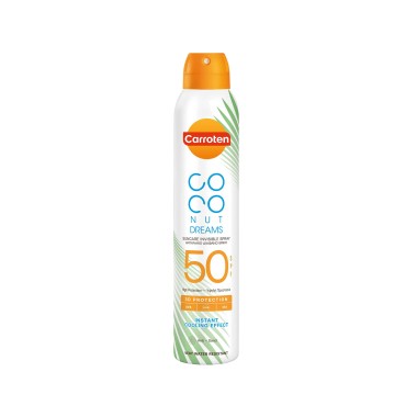 CARROTEN COCONUT DREAM ΑΝΤΗΛΙΑΚΟ ΛΑΔΙ ΔΙΑΦΑΝΟ 50SPF ΣΕ SPRAY 200ML