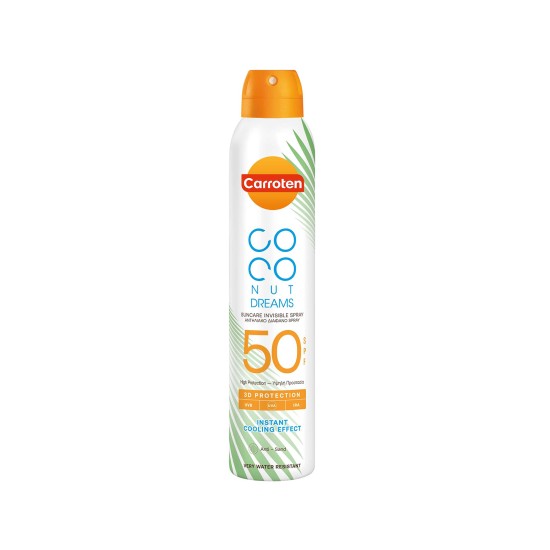 CARROTEN COCONUT DREAM ΑΝΤΗΛΙΑΚΟ ΛΑΔΙ ΔΙΑΦΑΝΟ 50SPF ΣΕ SPRAY 200ML
