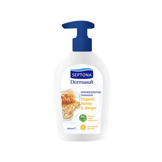 SEPTONA DERMASOFT ΚΡΕΜΟΣΑΠΟΥΝΟ ΑΝΤΛΙΑ 400ml HONEY & GINGER