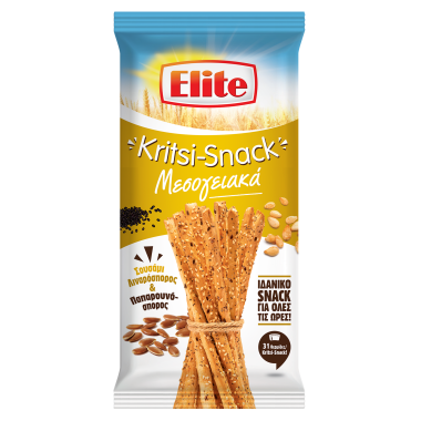 ELITE KRITSI-SNACK ΚΡΙΤΣΙΝΙΑ ΜΕΣΟΓΕΙΑΚΑ ΜΕ ΣΟΥΣΑΜΙ ΚΑΙ ΛΙΝΑΡΟΣΠΟΡΟ 125GR