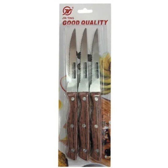 TNS ΜΑΧΑΙΡΙΑ ΜΕ ΞΥΛΙΝΗ ΛΑΒΗ ΣΕΤ 3ΤΕΜ