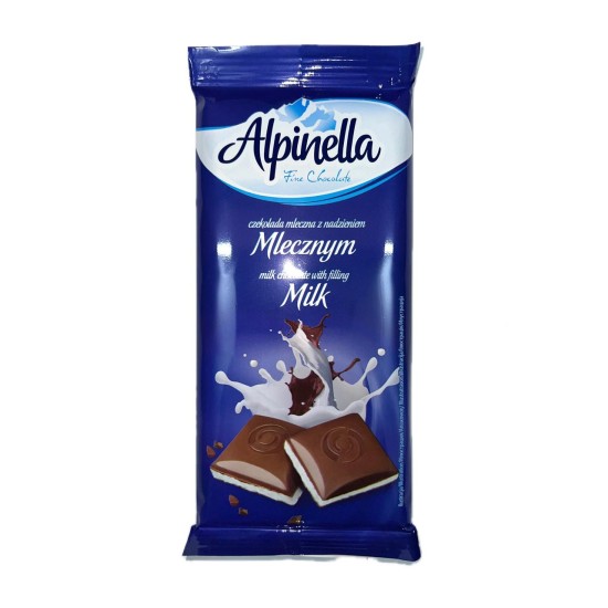 ALPINELLA ΣΟΚΟΛΑΤΑ 100gr ΓΑΛΑΚΤΟΣ ΜΕ ΓΕΜΙΣΗ ΚΡΕΜΑ