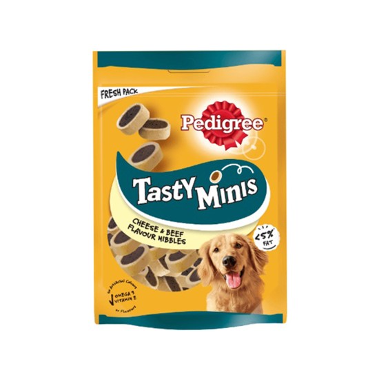 PEDIGREE TASTY MINIS ΛΙΧΟΥΔΙΕΣ ΣΚΥΛΟΥ ΣΕ ΣΤΙΚ 140gr ΜΟΣΧΑΡΙ & ΤΥΡΙ