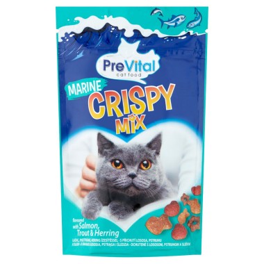 PREVITAL ΣΝΑΚ ΓΙΑ ΓΑΤΕΣ CRISPY MIX ΜΕΙΓΜΑ ΨΑΡΙΩΝ 60gr
