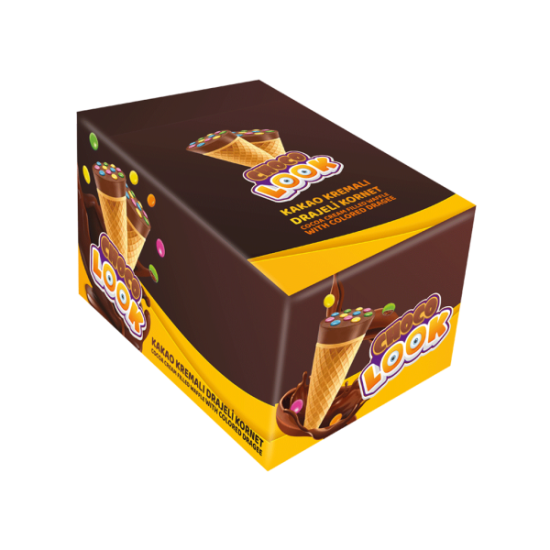 CHOCO LOOK CORNET ΧΩΝΑΚΙΑ ΚΑΚΑΟ 24Χ25GR