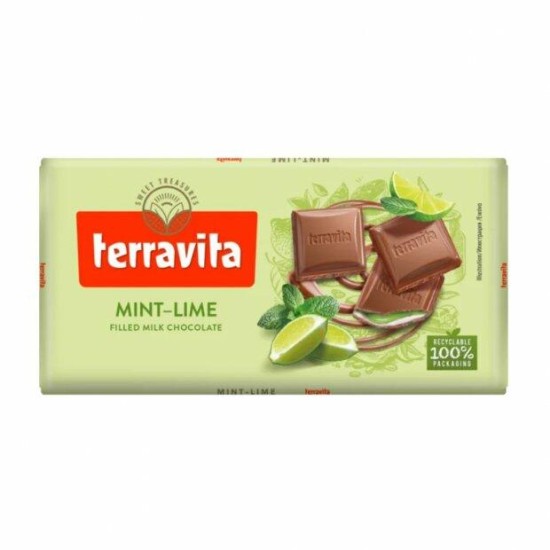 TERRAVITA ΣΟΚΟΛΑΤΑ 100GR MINT-LIME