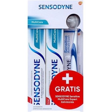 SENSODYNE 2Χ75ml MULTICARE + ΔΩΡΟ ΟΔ/ΒΟΥΡΤΣΑ SENSITIVE