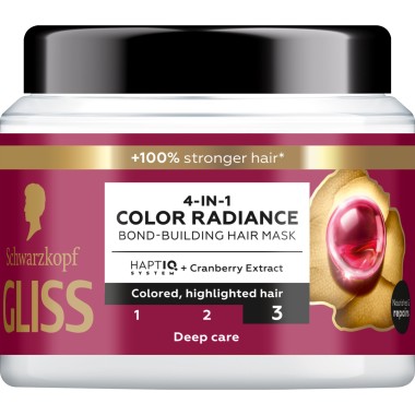 GLISS ΜΑΣΚΑ 400ML 4IN1 COLOR RADIANCE