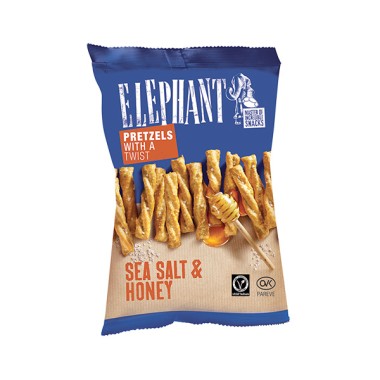 ELEPHANT BAKES PRETZELS WITH A TWIST SEA SALT & HONEY 80gr