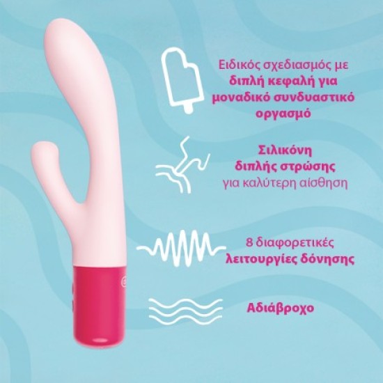 DUREX VIBRATOR ΛΑΓΟΥΔΑΚΙ PLAY MAXI FUN ΡΟΖ ΕΠΑΝΑΦΟΡΤΙΖΟΜΕΝΟΣ