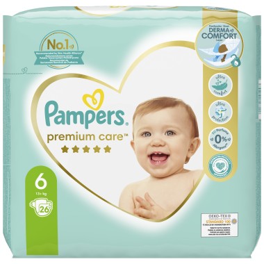 PAMPERS PREMIUM CARE ΠΑΝΕΣ No6 26TEM 13+K