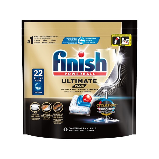 FINISH ΤΑΜΠΛΕΤΕΣ 22 POWERBALL ULTIMATE PLUS FRESH