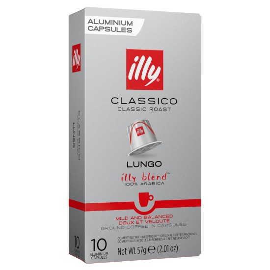 ILLY 10 ΚΑΨΟΥΛΕΣ ΚΑΦΕ 57GR CLASSICO BLEND LUNGO