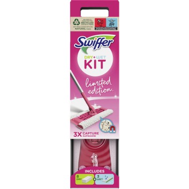 SWIFFER WET+DRY ΣΚΟΥΠΑ ΜΕ ΠΤΥΣΣΟΜΕΝΗ ΛΑΒΗ (8+3 ΠΑΝΑΚΙΑ)