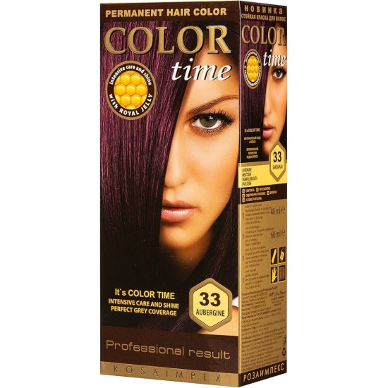 COLOR TIME ΣΕΤ ΒΑΦΗ ΜΑΛΛΙΩΝ Ν.33 ΜΕΛΙΤΖΑΝΙ 115ml