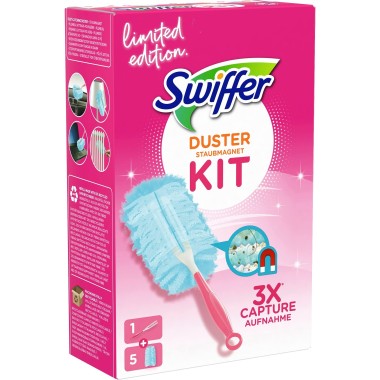 SWIFFER DUSTER KIT ΡΟΖ + 3 ΠΑΝΑΚΙΑ LIMITED EDITION