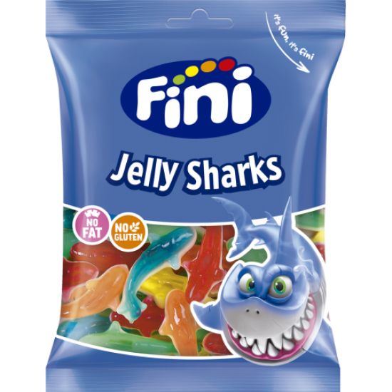 FINI ΖΑΧΑΡΩΤΑ JELLY SHARKS 90GR ΕΛ