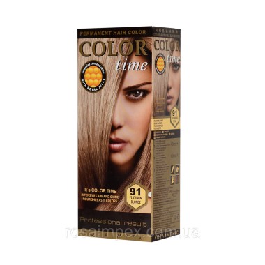 COLOR TIME ΣΕΤ ΒΑΦΗ ΜΑΛΛΙΩΝ Ν.91 ΞΑΝΘΟ ΠΛΑΤΙΝΕ 115ml