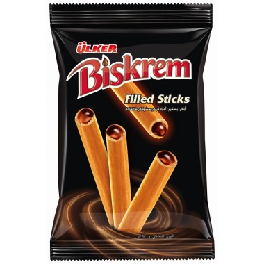 ULKER BISKREM FILLED STICKS ΣΤΙΚΣ ΜΕ ΓΕΜΙΣΗ ΚΑΚΑΟ 32gr
